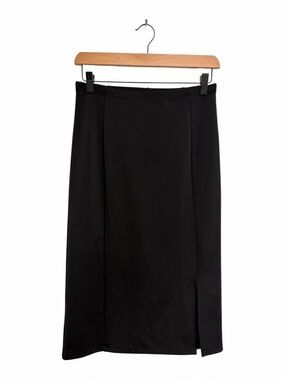 Essentials by Milano Black Women's Midi Pencil Skirt Medium